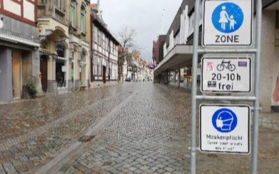 Sehgerechte und barierrefreie Fußgängerzone